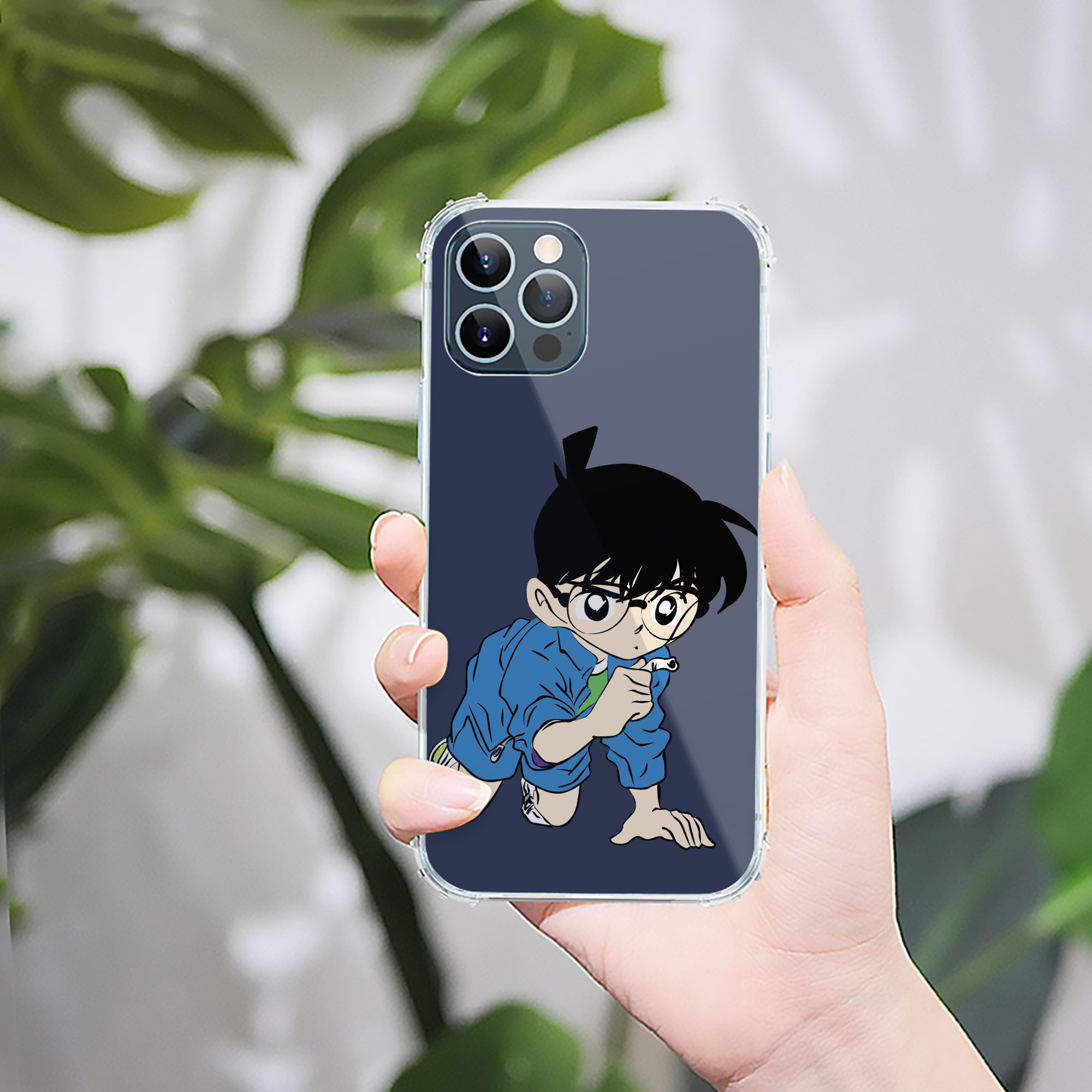 （画像用） 名探偵コナン 江戸川 コナン Detective Conan Conan Edogawa 【iPhone 12シリーズ対応】透明スマホケース（クリアソフトケース）